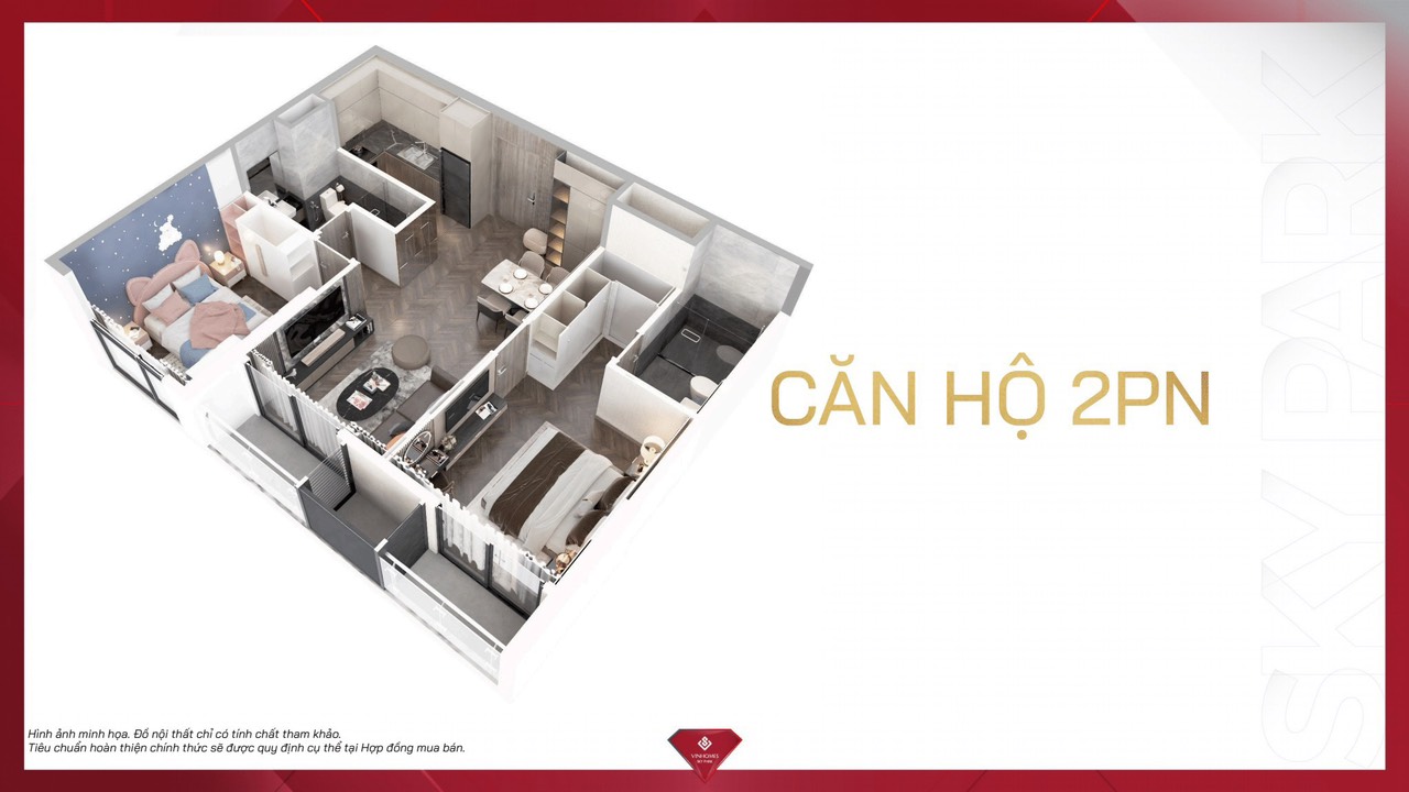 Căn 02 ngủ 2 Vs